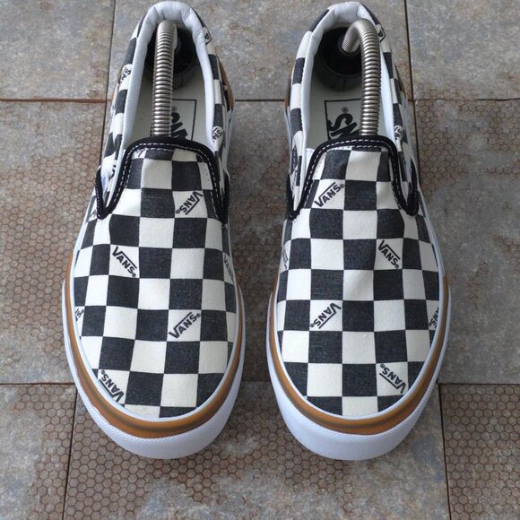 VANS Era Stacked Checkerboard Slip On Canvas Shoes - Picture 6 of 7